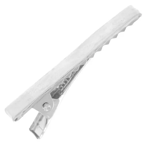 Pinza per capelli coccodrillo da decorare mm. 41 rodiato x1