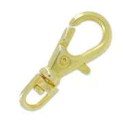 Portachiavi a moschettone 23 mm dorato con oro fino x1
