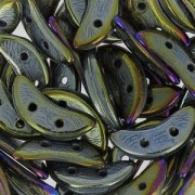 Czechmates Crescent 2 fori 3 x 10 mm Brown Iris x5g