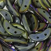 Czechmates Crescent 2 fori 3 x 10 mm Brown Iris x5g