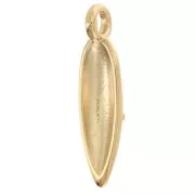 Pendente a forma di pugnale lavorato 23x6 mm - Dorato con oro fino x1
