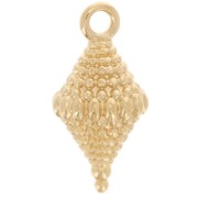 Ciondolo etnico a rombi 18x9 mm - Dorato con oro fino x1