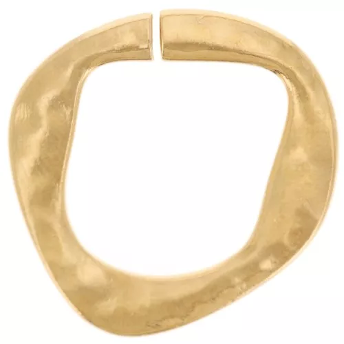 Distanziatore irregolare martellato 26x25,5 mm - Dorato con oro fino x1