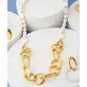 Distanziatore irregolare martellato 26x25,5 mm - Dorato con oro fino x1