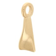 Ciondoli a rettangolo effetto ritorto 12x4 mm - Dorato con oro fino x5