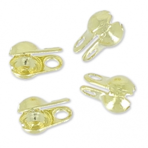 Terminali catena con palline mm. 1.5 light gold x10