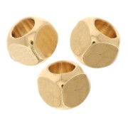 Perle cubiche arrotondate 2,5 mm - Dorato x15