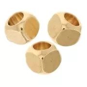 Perle cubiche arrotondate 2,5 mm - Dorato x15