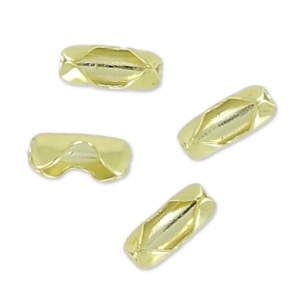 Terminali catena con palline mm. 1.5 light gold x10