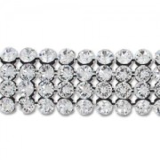 Swarovski Crystal Mesh Hotfix 40001 4 file 11 mm Crystal x5cm|raw }}