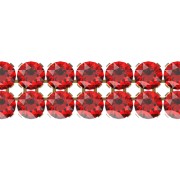 Swarovski Crystal Mesh 40001 2 file 5,3 mm Scarlet - Dorato x5cm|raw }}