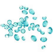 Pietre semipreziose in cristallo legato alla resina - Joblot Swarovski - da 1 a 6 mm - Blue Zircon x10g|raw }}