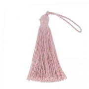 Pompon imitazione seta 70 mm Rosa antico x1