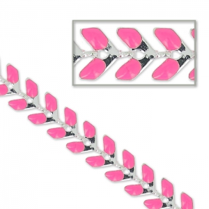 Catena a spina di pesce in resina epossidica 6,3 mm Rosa d'argento x 20 cm