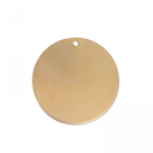 Pendente rotondo bombato 29 mm in rame x1