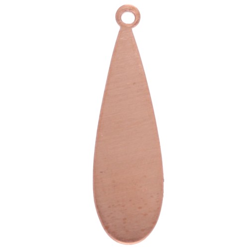 Pendente goccia 31x9 mm in rame x1