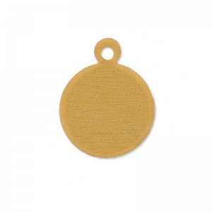 Ciondolo rotondo 15 mm in rame x1