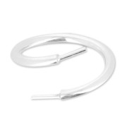 Anello flessibile doppio taglia 54 per perle semi-forate in Argento 92