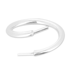 Anello flessibile doppio taglia 54 per perle semi-forate in Argento 92