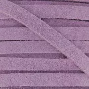 Laccetto di cuoio effetto scamosciato Lilla x50cm
