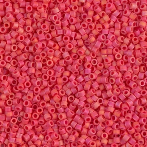 Miyuki Delica 11/0 DB0873 - Mat Opaque Vermillion Red AB x 8g
