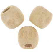 Perle ovali foro grande in legno 17x15 Verniciato naturale x20|raw }}