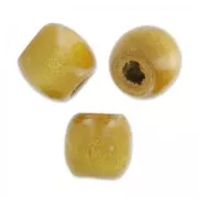 Perle ovali foro grande in legno 18x16 mm Marrone chiaro x20