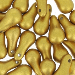 Bulb Beads 5x10 mm Brass Metallic Mat x25