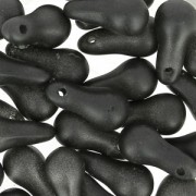 Bulb Beads 5x10 mm Jet Metallic Mat x25