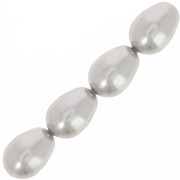 Perle perlate Swarovski 5821 11x8 mm Light Grey Pearl x5|raw }}
