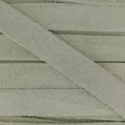 Laccetto di cuoio aspetto pelle di daino 10 mm Greige x50cm