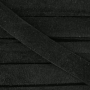 Laccetto di cuoio aspetto pelle di daino 10 mm Nero x50cm