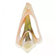 Pendente pezzo di conchiglia 50 mm Crema x 1