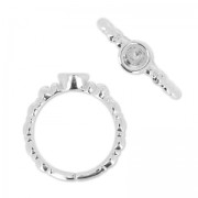 Anello per cabochon 1028 4 mm - Misura 49 - Rodio x1|raw }}