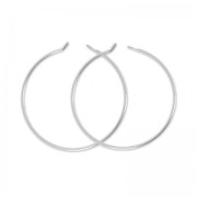 Orecchini da decorare mm. 25 x 0.7 mm Placcatura argento fino x2|raw }}