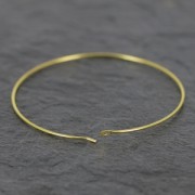 Orecchini da decorare mm. 25 x 0.7 mm Placcatura argento fino x2