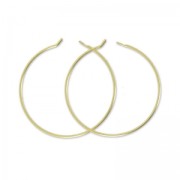 Orecchini da decorare mm. 25 x 0.7 mm Dorato con oro fino x2|raw }}