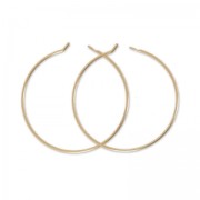 Orecchini da decorare mm. 25 x 0.7 mm Dorato con oro fino rose x2|raw }}