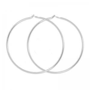 Orecchini da decorare 30mmx0.7 mm rodiato x2