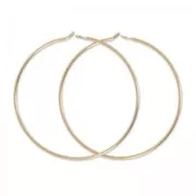 Orecchini da decorare 30mmx0.7 mm Dorato con oro fino rose x2