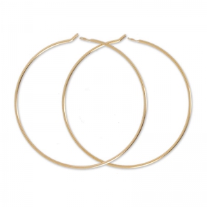 Orecchini da decorare 30mmx0.7 mm Dorato con oro fino rose x2