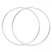 Orecchini da decorare 40mmx0.5mm Placcatura argento fino x2|raw }}