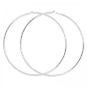 Orecchini da decorare 40mmx0.5mm Placcatura argento fino x2