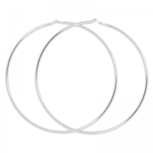 Orecchini da decorare 40mmx0.5mm Placcatura argento fino x2