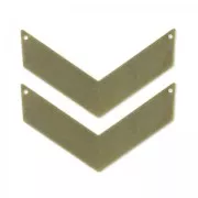 Intercalare a spina di pesce per collana 50x28 mm bronzo x2