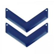 Intercalare a spina di pesce 2 fori smalto epossidico  50x28 mm Blu no