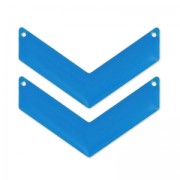 Intercalare a spina di pesce 2 fori smalto epossidico 50x28 mm Blu|raw }}