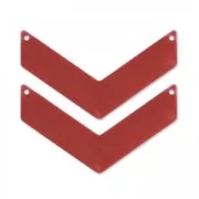 Intercalare a spina di pesce 2 fori smalto epossidico 50x28 mm Light B