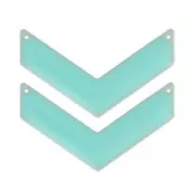 Intercalare a spina di pesce 2 fori smalto epossidico 50x28 mm Mint x2