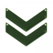 Intercalare a spina di pesce 2 fori smalto epossidico 50x28 mm Olivine|raw }}